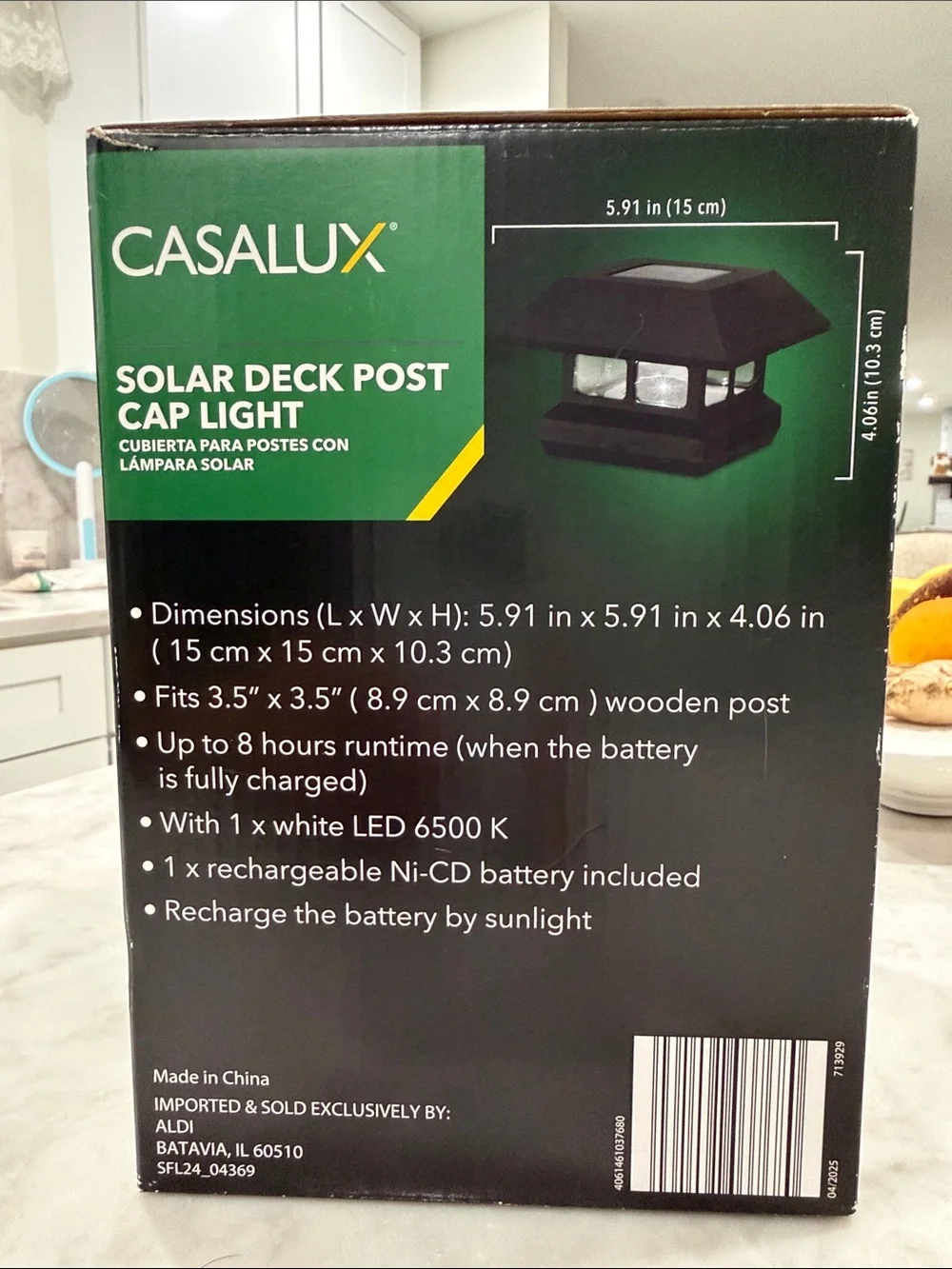 Basaltic Black Solar Deck Post Cap Light - 2 Pack